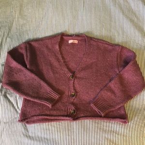Urban Outfitters Ozzy Boxy Button Front Cardigan